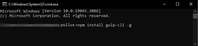 Gulp installation Step1